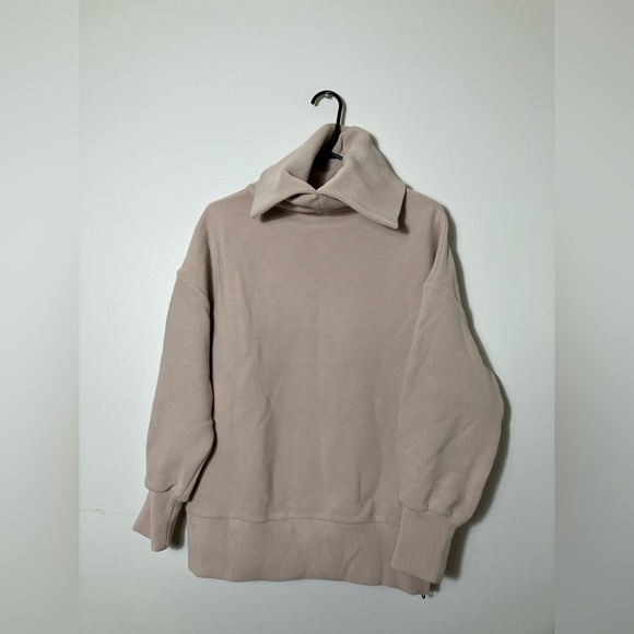 Varley Milton Sweat Sweatshirt Womens Size XS oversized Pullover Rib Knit Cowl - Picture 7 of 10